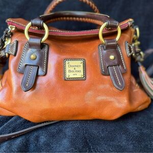Dooney & Bourke Florentine Leather Satchel with Crossbody Strap.